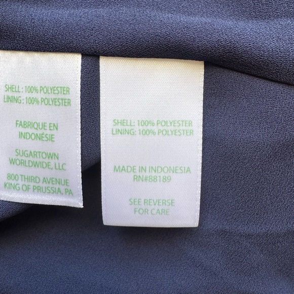 Lilly Pulitzer Gabriel Floral Tiered Mini Dress in Low Tide Navy Size 00 - Picture 8 of 9